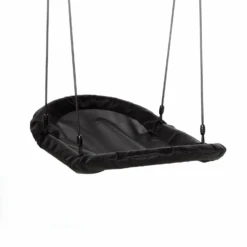 Bootschommel 120 X 70 Cm. Zwart (black-rope) Zwart Gevlochten Touw