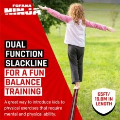 Fofana Ninja Slider Pulley-Kit 20m Line Met Katrol En Zitje 16 Fofana Ninja Slider Pulley-Kit 20m Line Met Katrol En Zitje -Berg Winkel Fofana Ninja Slider slack line kabelbaan