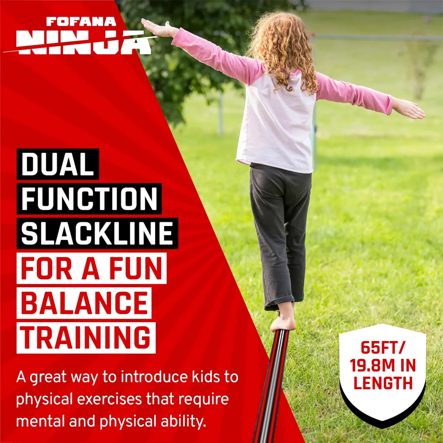 Fofana Ninja Slider Pulley-Kit 20m Line Met Katrol En Zitje 7 Fofana Ninja Slider Pulley-Kit 20m Line Met Katrol En Zitje - Afbeelding 5