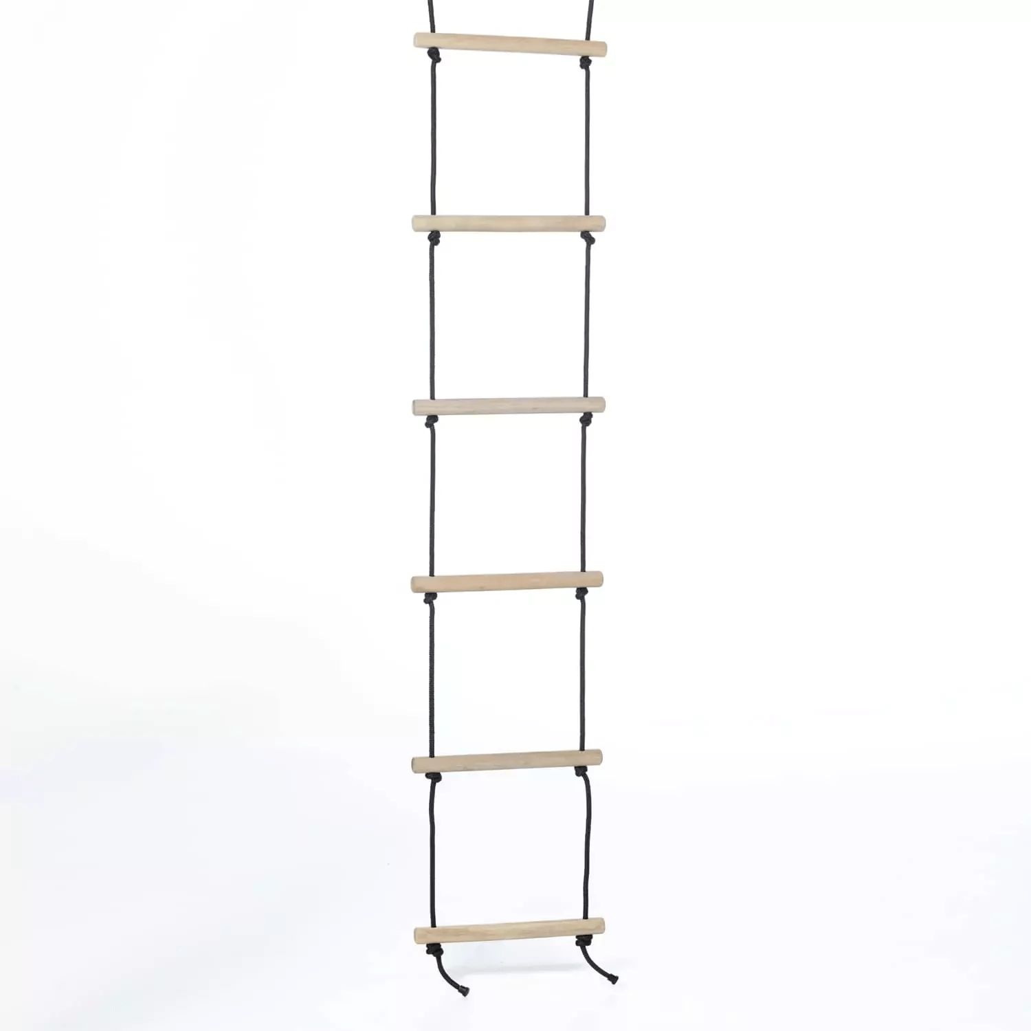 Touwladder 6 Sporten (black-rope) Gevlochten Touw 3 Touwladder 6 Sporten (black-rope) Gevlochten Touw