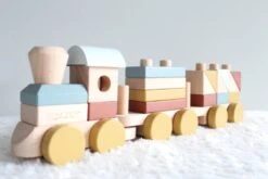 Little Dutch Houten Blokkentrein Pure&Nature -Berg Winkel Little dutch 4702 blokkentrein 3