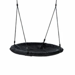 Nestschommel Diam. 100 Cm. Zwart (black-rope) Zwart Gevlochten Touw