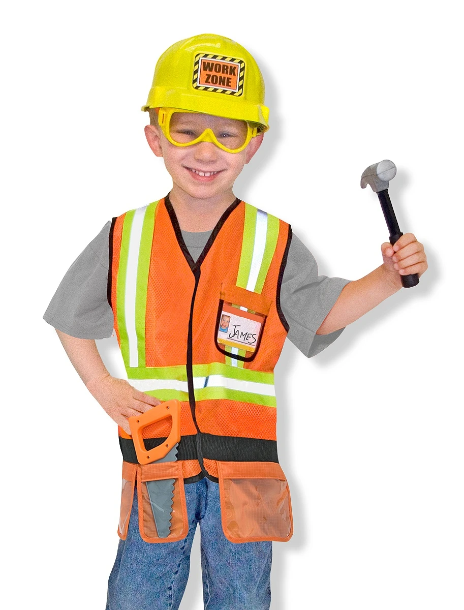 Melissa & Doug Wegwerker Bouwvakker Verkleedkleren Constructionworker 4 Melissa & Doug Wegwerker Bouwvakker Verkleedkleren Constructionworker - Afbeelding 2