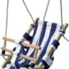 Houten Babyschommel Peuterschommel Blauw-Wit -Berg Winkel babyschommel new classic toys blauw