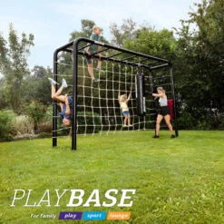 BERG PlayBase Large Met Duikelrek En Ladder (Peuterschommel En Nestschommel) -Berg Winkel berg playbase medium tt speeltoestel met rekstok ladder klimnet medium en bokszak 4 9