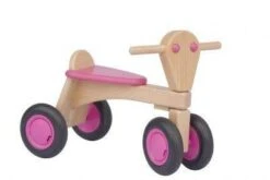 Beukenhouten Loopfiets VanDijkToys Div Kleuren In Color Roze -Berg Winkel beukenhouten loopfiets rose v.dijktoys
