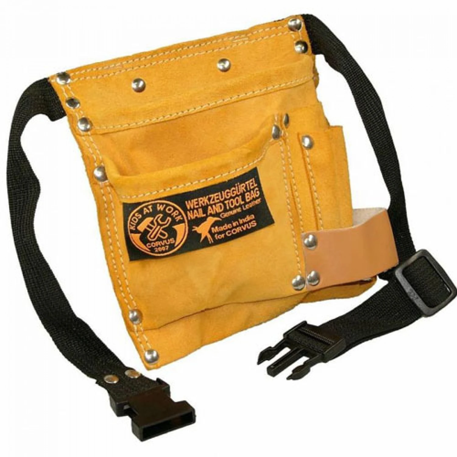 Leren Gereedschapsgordel Kids-at-Work Spijkerzak 4 Leren Gereedschapsgordel Kids-at-Work Spijkerzak - Afbeelding 2
