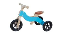 Houten Trike 2-in-1 Loopfiets VanDijkToys Div Kleuren -Berg Winkel dijk trike blauw 7251