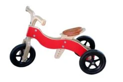 Houten Trike 2-in-1 Loopfiets VanDijkToys Div Kleuren -Berg Winkel dijk trike rood 7250