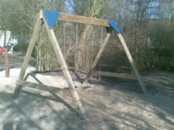 Schommel Hout Zwaar – 4 Haken Openbaar -Berg Winkel dubbele houten schommel openbaar 1