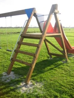 Schommel Hout HD Combinatie Professioneel Openbaar Gebruik -Berg Winkel dubbele houten schommel openbaar aanbouw glijbaan