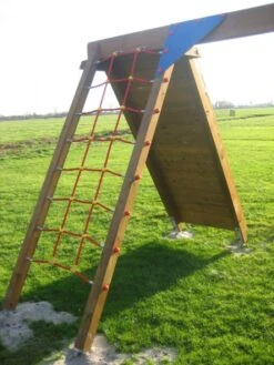 Schommel Hout HD Combinatie Professioneel Openbaar Gebruik -Berg Winkel dubbele houten schommel openbaar klimaanbouw