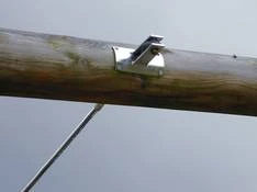 Eindstuk Kabelbaan Kabelhouder Voor Rondhout