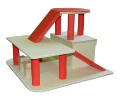 Robuuste Houten Garage Met Helikopterdek VanDijkToys -Berg Winkel garage van dijktoys 2923