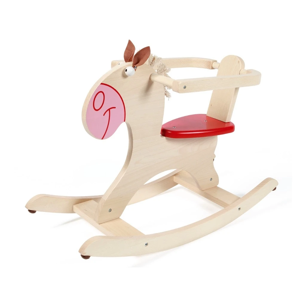 Hobbelpaard Scratch – Blank Met Manen. 4 Hobbelpaard Scratch – Blank Met Manen. - Afbeelding 2