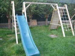 Aanbouw Klimmuur/klimnet Compact -Berg Winkel houten aanbouw klimmuur klimnet compact 2 1