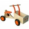 Houten Bakfiets Oranje Loopfiets VanDijkToys -Berg Winkel houten bakfiets oranje van dijktoys
