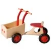 Houten Bakfiets Rood Loopfiets VanDijkToys -Berg Winkel houten bakfiets rood van dijktoys