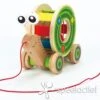 Trekfiguur Hape: Walk-a-Long Snail 1 Trekfiguur Hape: Walk-a-Long Snail -Berg Winkel houten trekdier hape walk a long slak