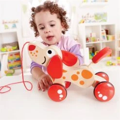 Trekfiguur – Hape – Pepe Pull Along -Berg Winkel houten trekfiguur hape walk a long puppy 3