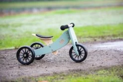 Tiny Tot Sage Loopfiets 2-in-1 Kinderfeets -Berg Winkel kinderfeets houten loopfiets driewieler tiny tot silver sage 2 1