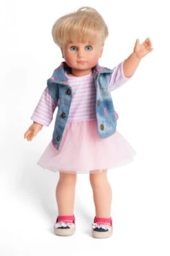 Kledingset Jurk Rose Met Spijkerjack Mt. 35 – 45 Cm. -Berg Winkel kledingset pop heless 1550 2550 2 1