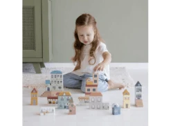 Little Dutch LD4493 Blokkenstad Uitbreiding Railway -Berg Winkel little dutch blokkenset stad 2