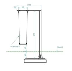 Schommel Gegalvaniseerd Paalschommel Openbaar Gebruik -Berg Winkel paalschommel professioneel openbare speelplaats schommel 2haaks. 1