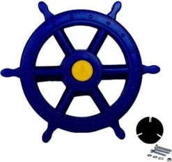 Stuurwiel Piraat Piratenstuur Kunststof Blauw