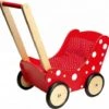 Poppenwagen Simply For Kids Stippen Rood -Berg Winkel poppenwagen simply for kids stippen rood