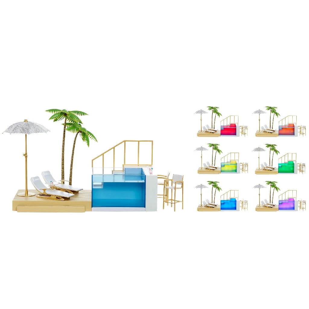 Rainbow High Poppen Color Change Pool And Beach Club Set 5 Rainbow High Poppen Color Change Pool And Beach Club Set - Afbeelding 3
