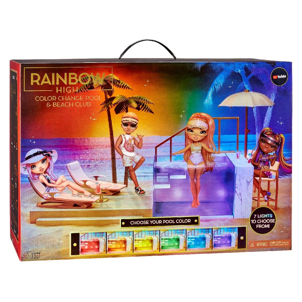 Rainbow High Poppen Color Change Pool And Beach Club Set 3 Rainbow High Poppen Color Change Pool And Beach Club Set