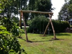 Robinia Schommel Met 2 Rubber Schommelzitjes Openbaar Gebruik -Berg Winkel robinia schommel duo 1 1