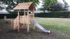 Robinia Toren Platformhoogte 125 Cm -Berg Winkel robinia speeltoren met rvs glijbaan 100 125 openbaar.jpg 4