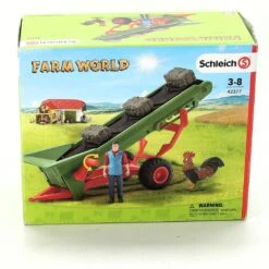 Schleich 42377 Hooitransportband Met Boer FarmWorld -Berg Winkel schleich 42337 hooi transportband met boer 3