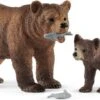 Schleich 42473 Vrouwelijke Grizzlybeer Met Jong WildLife -Berg Winkel schleich 42473 grizzlybeer met grizzlybeertje