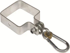 Schommelhaak Vierkant 90×90 Met Carabijnhaak