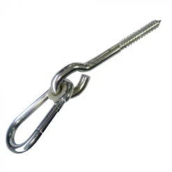 Schommelhaak Karabijn Indraaihaak Houtdraadbout 10 X 140 -Berg Winkel schommelhaak indraai houtdraad M12 speelactief.nl 3 1