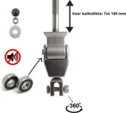 Schommelhaak Dwars-door RVS 316 Openbaar Gebruik -Berg Winkel schommelhaakrvs openbaar gebruikM10x190mm