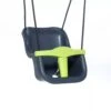 Babyschommel Peuterschommel De Luxe (black-rope) 2-delig Antraciet-lime -Berg Winkel schommelzitje Babyzitje zwart touw antraciet dice outdoor