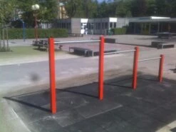 Duikelrek Staal Trio-uitvoering Turnrek Openbaar Gebruik 7 Duikelrek Staal Trio-uitvoering Turnrek Openbaar Gebruik -Berg Winkel school duikelstang