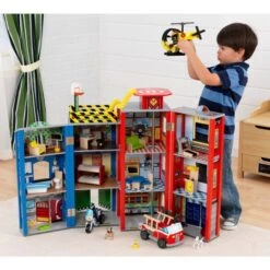 Houten Speelgoedset Voor Grote Kleine Helden -Berg Winkel speelset voor grote kleine helden kidkraft 63239 1 1