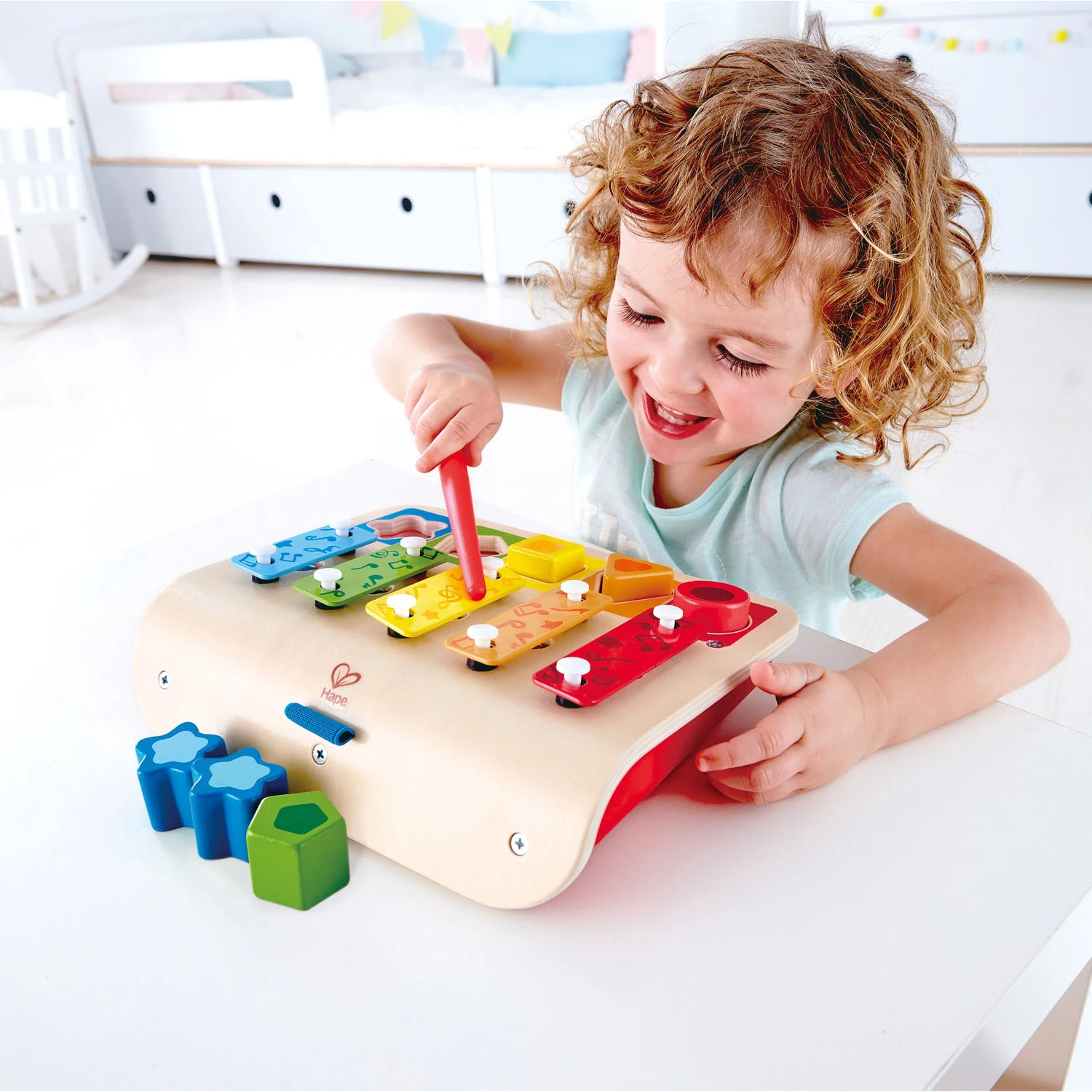 Xylofoon En Vormenstoof In 1 – Hape Shape Sortr Xylophone 6 Xylofoon En Vormenstoof In 1 – Hape Shape Sortr Xylophone - Afbeelding 4