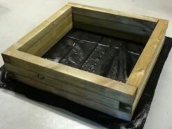 Houten Zandbak In Balkjes Div Afmetingen -Berg Winkel zandbak balkjes 1