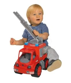 BIG Power Worker Midi Brandweer Ladderwagen 9 BIG Power Worker Midi Brandweer Ladderwagen -Berg Winkel zandbakauto big power worker brandweerwagen big 56834 2